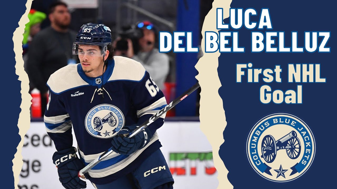 Luca Del Bel Belluz #65 (Columbus Blue Jackets) first NHL goal Apr 16, 2024