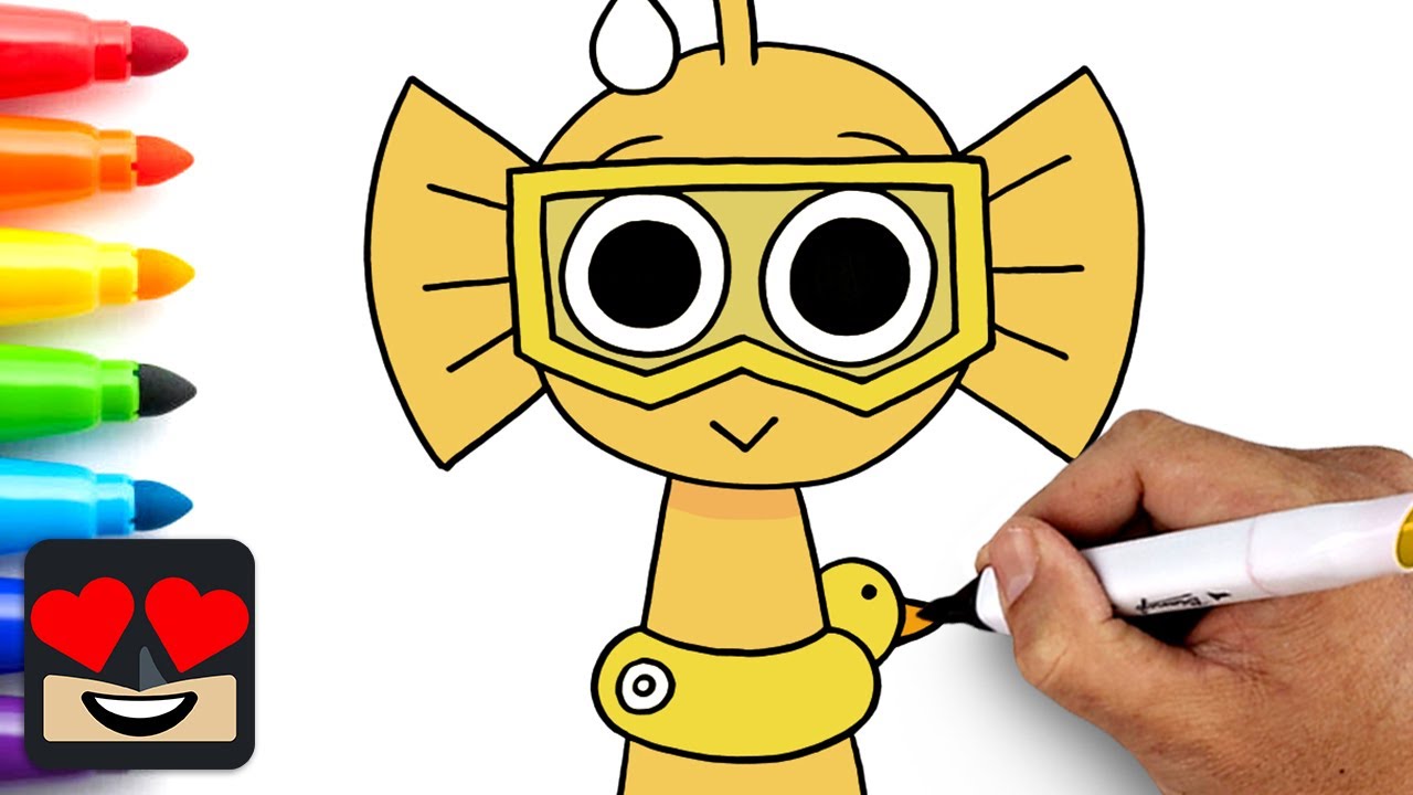 How To Draw Bailey Sprunki | Step by Step Art Lesson for Beginners