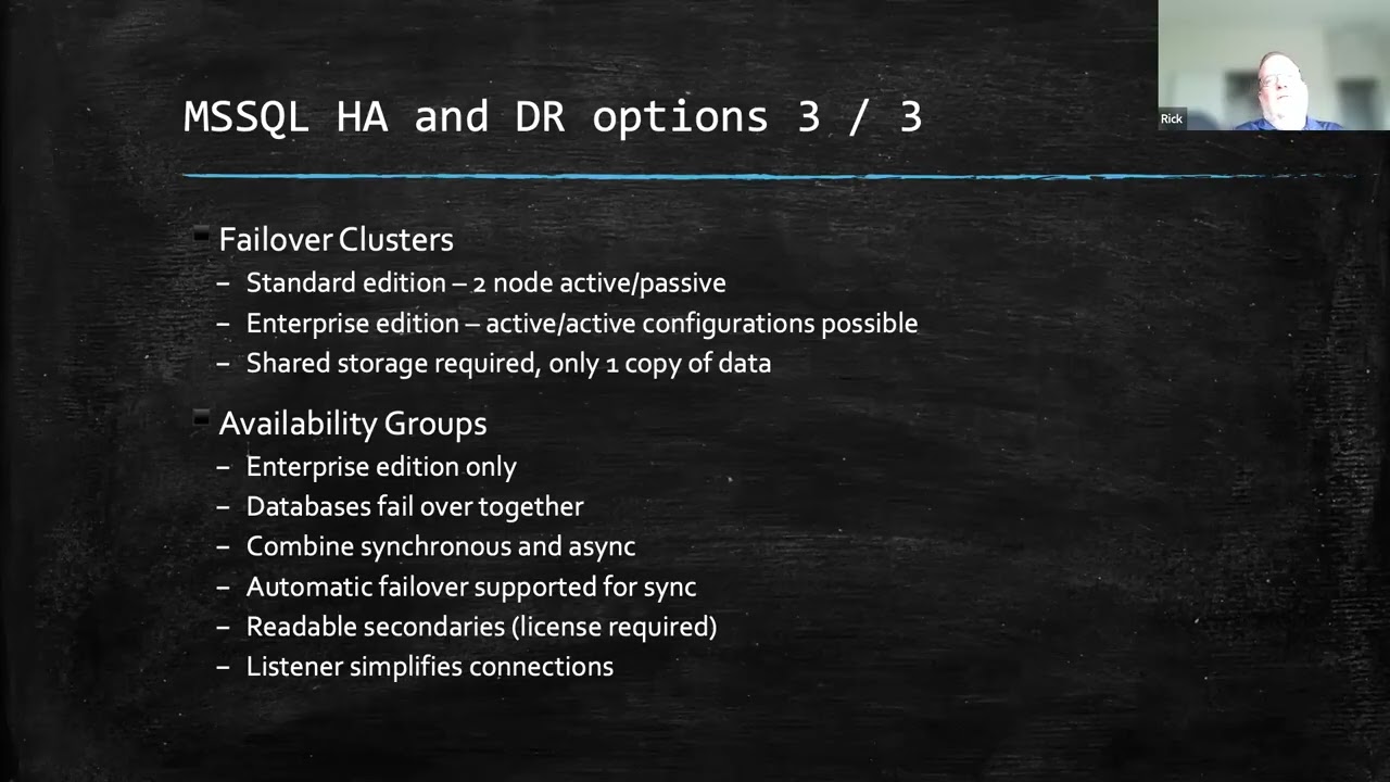 September 2025 - Moving from MSSQL to pgSQL - High Availability & Disaster Recovery