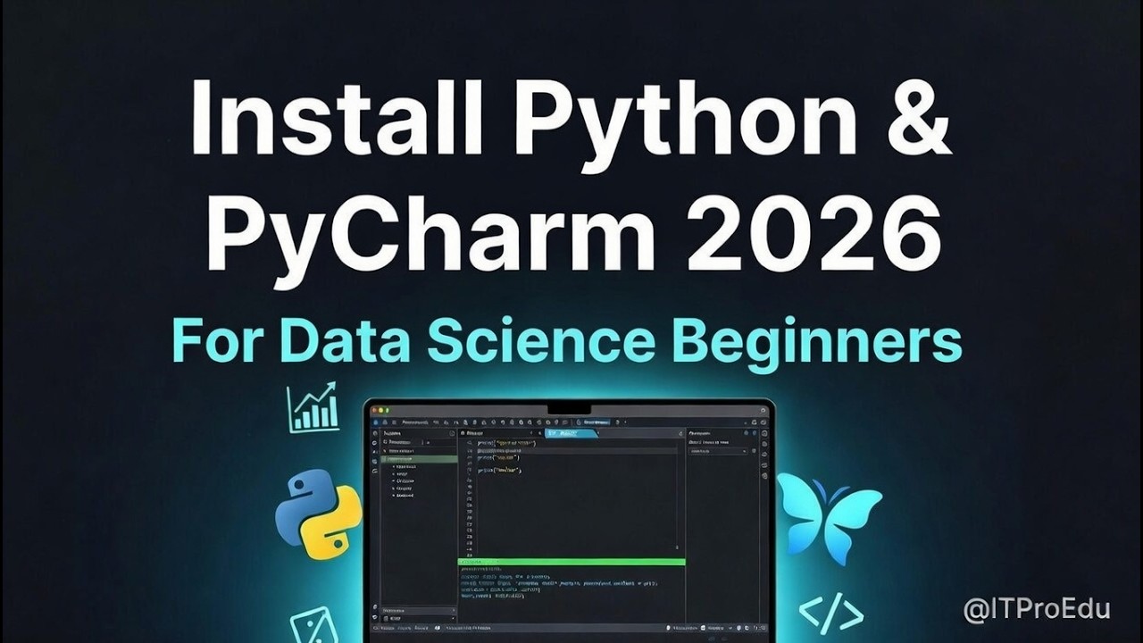 Install Python & PyCharm for Data Science 2026: Variables + Print Basics (Beginners Video 2)