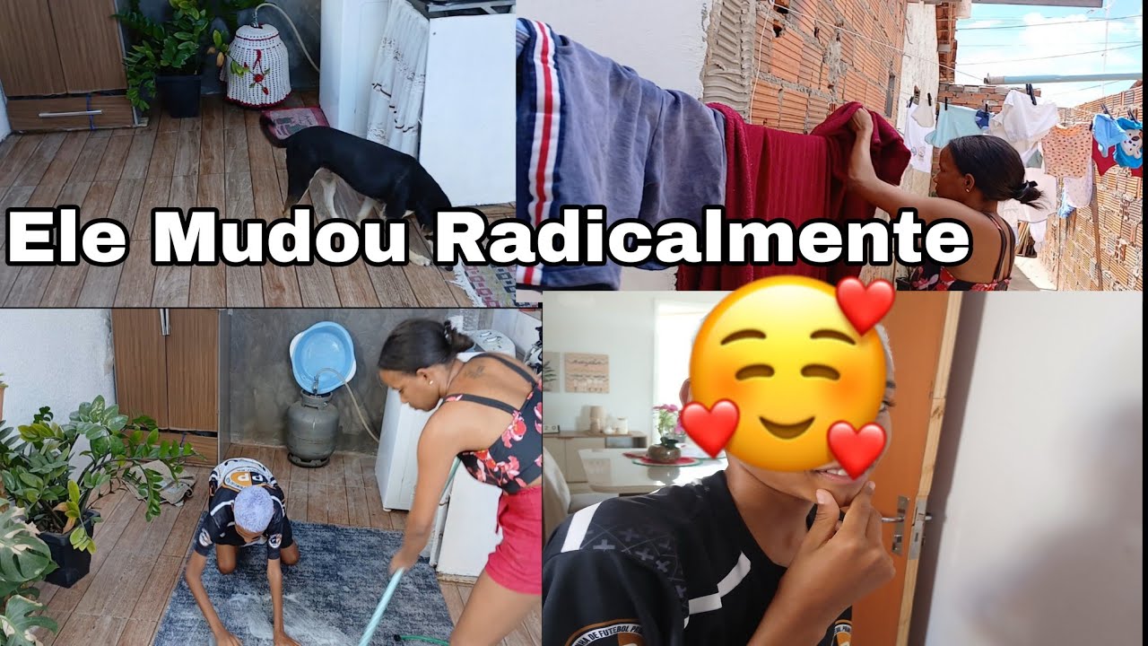TIRANDO TUDO😍ELE MUDOU RADICALMENTE 🩵LAVAMOS OS TAPETES ☺️Nossa Rotina🏡