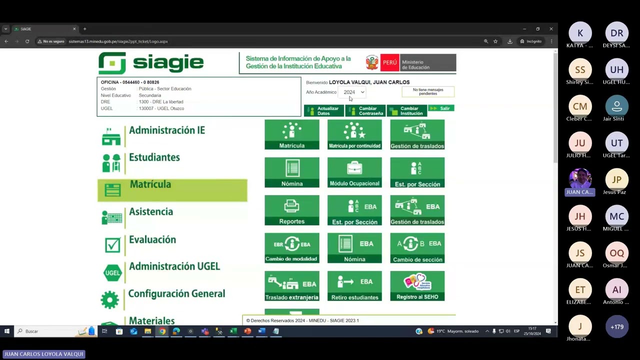 SIAGIE - Habilitación de opciones SIAGIE V3