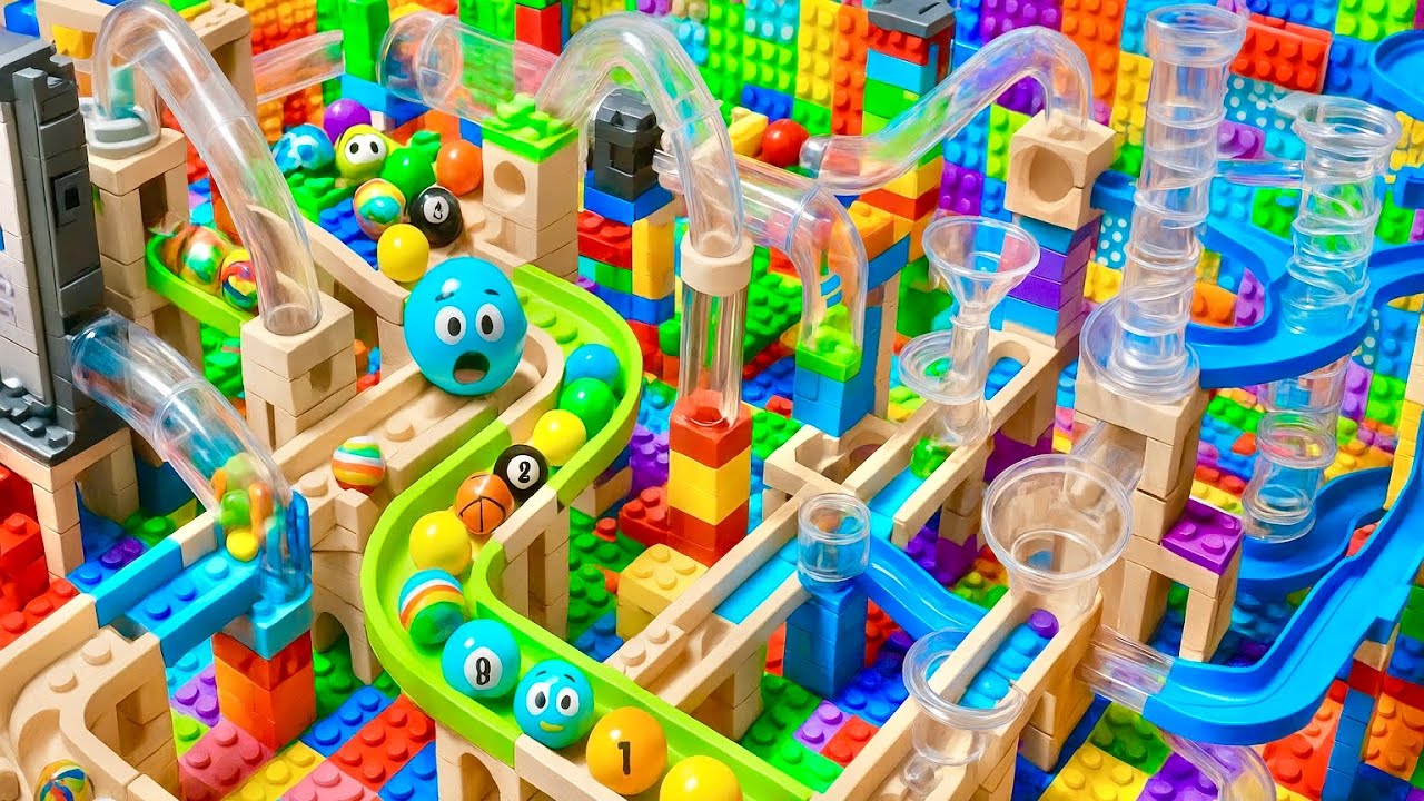 Marble Run Race ASMR Rollercoaster Minimalist Vlog Style Marble Run ASMR &ndash; No Talking