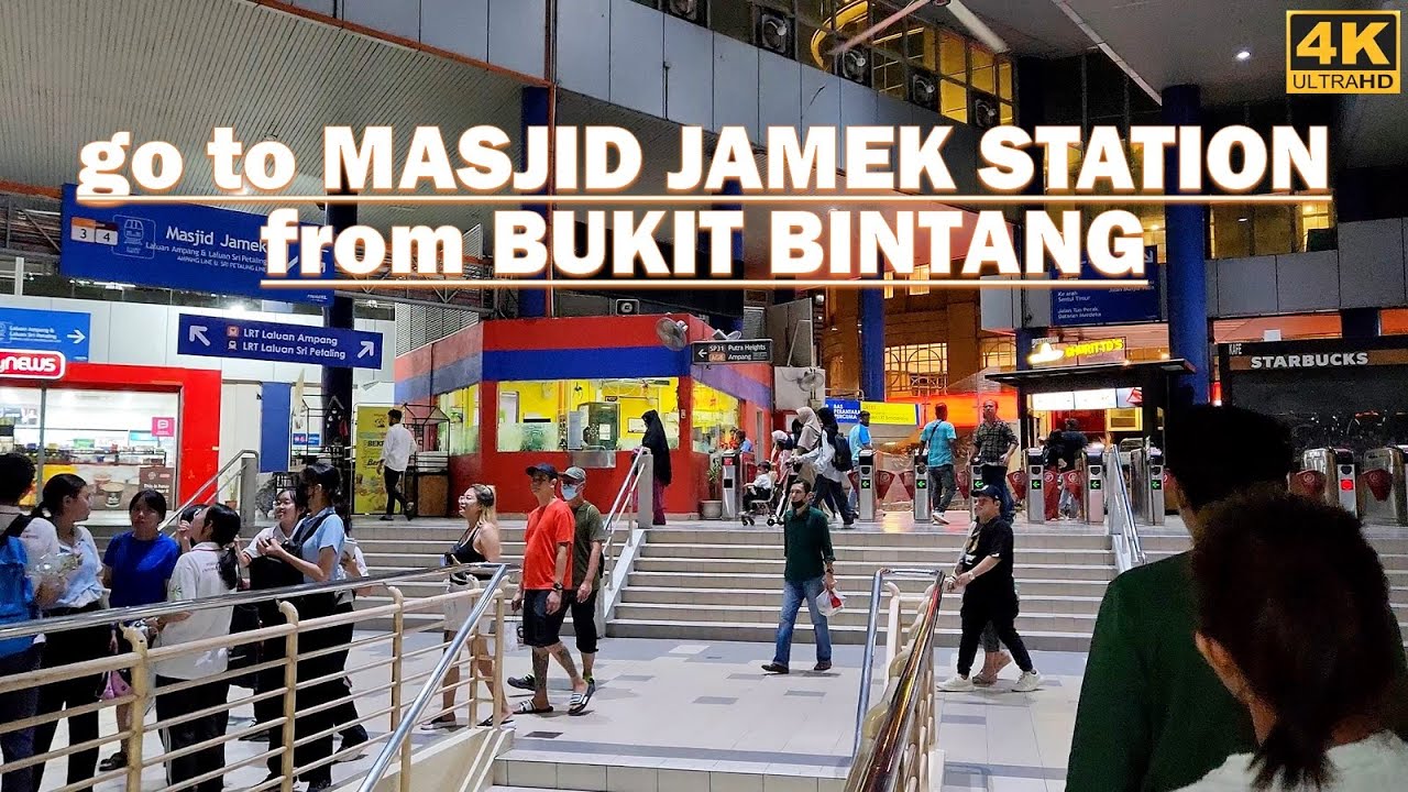 Walk around to Masjid Jamek LRT Station fr Stesen MRT Bukit Bintang❗Public transport in KL Malaysia