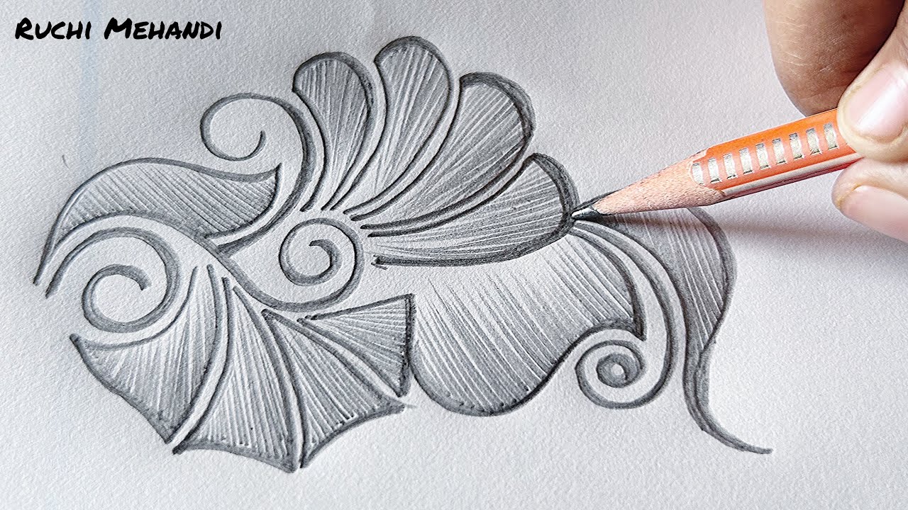 Pencil Shading Mehandi Design For Hands | Ruchi Mehandi 2023