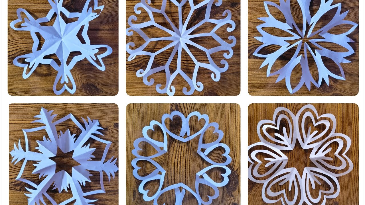 DIY making Easy paper snowflake ❄️❄️ ideas ☝🏻#diy#papersnowflake 