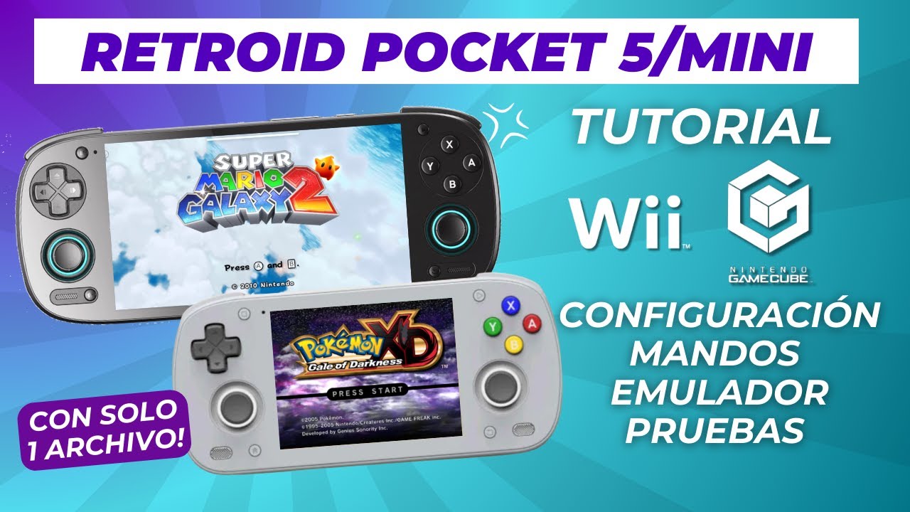 Retroid Pocket 5 y Mini  Guía Wii y GameCube Configuración Mandos y Emulador Con 1 Archivo