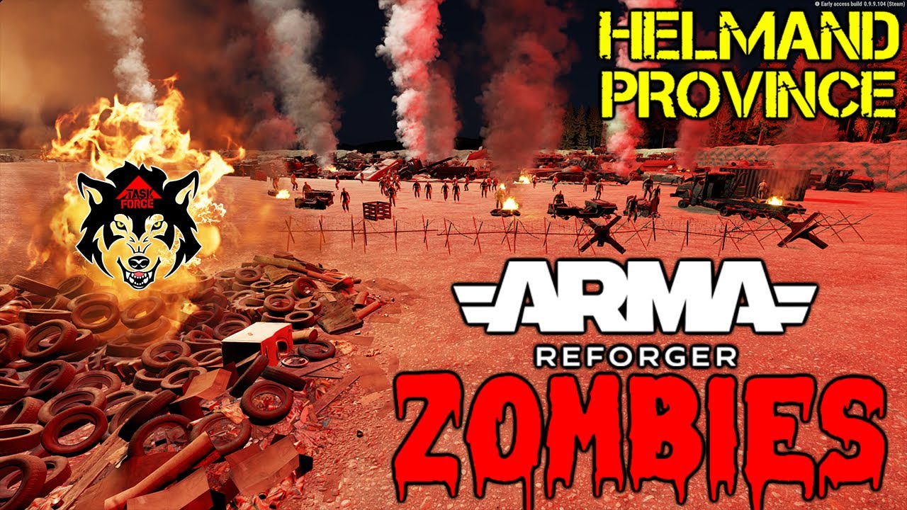 ARMA REFORGER Helmand Province - ESCAPE THE ZOMBIE HORDE (Task Force Mercs)