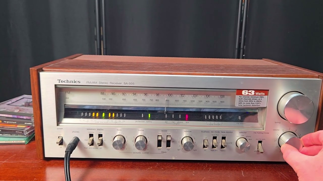 Technics SA-505 Stereo Receiver Playback Demo