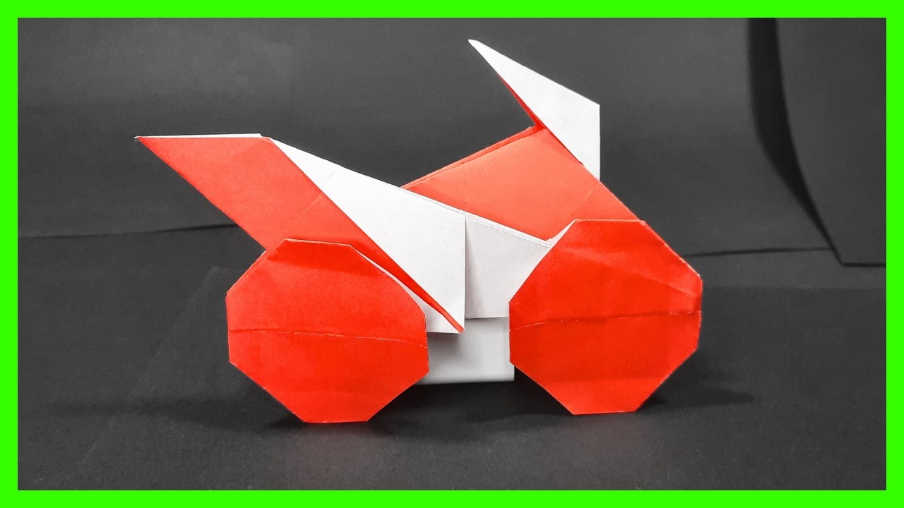 ⩥ Cómo hacer una MOTO de Papel ORIGAMI
