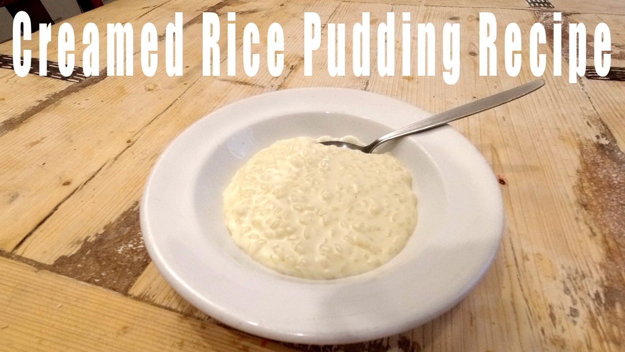 Creamed Rice Pudding Recipe.