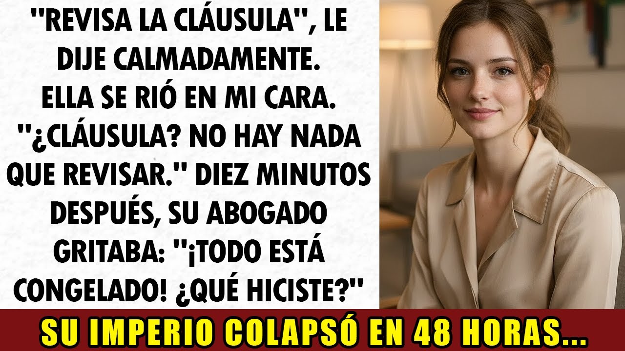 Ella Se Rió Cuando Dije “Revisa la Cláusula” — Diez Minutos Después Legal Congeló Todo