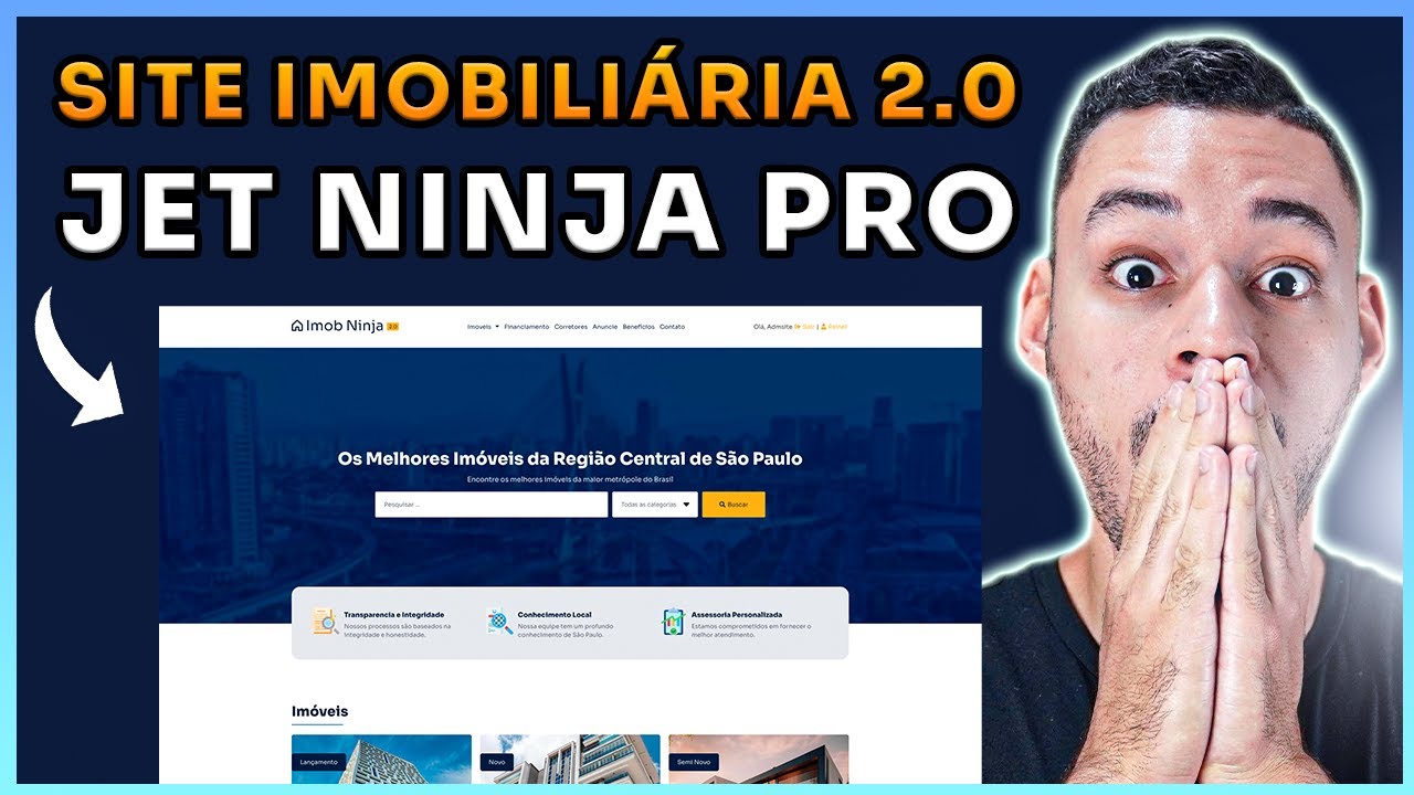 NOVO PROJETO DE IMOBILIÁRIA 2.0 Com JET ENGINE + TEMPLATE Editável + Novos Módulos (JET NINJA PRO)