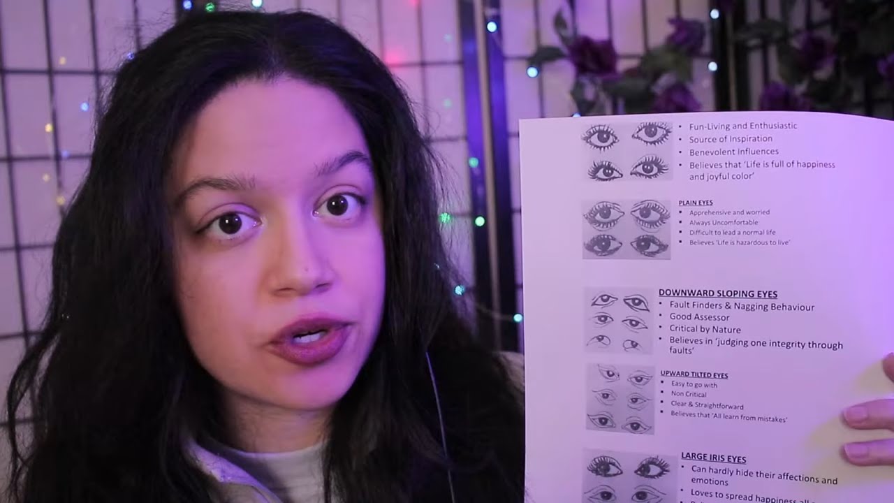 asmr • simple physiognomy check (eye shape) face mapping series