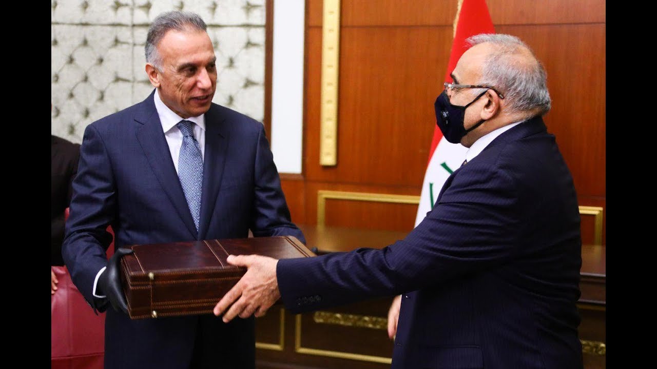 مراسم الاستلام والتسليم للمسؤولية والحقائب الوزارية بحضور رئيس مجلس الوزراء السيد مصطفى الكاظمي
