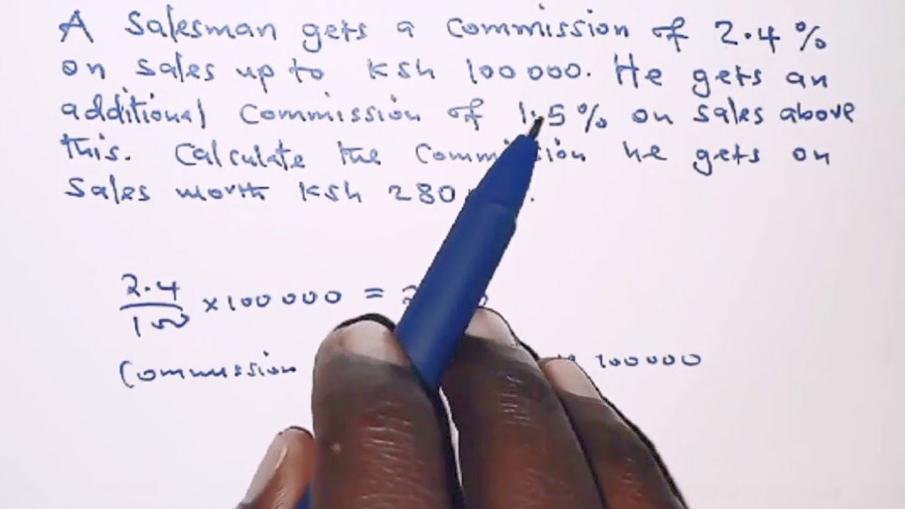 Calculating commission
