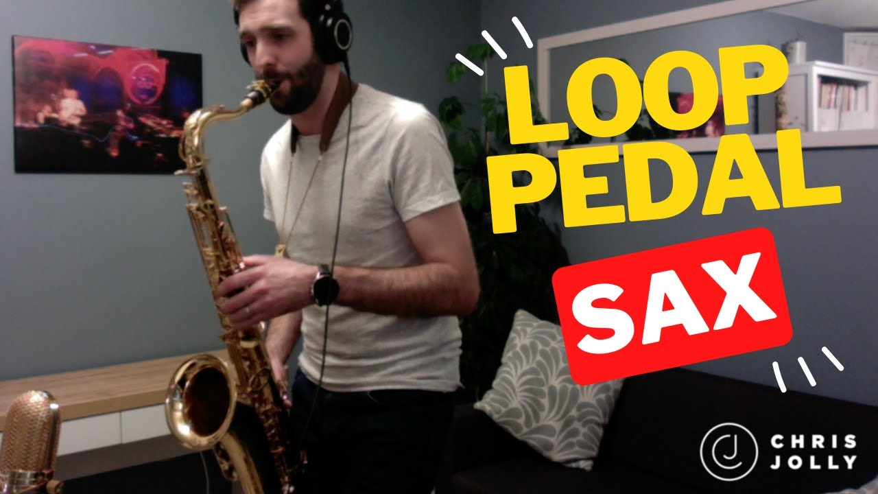 Tenor saxophone, a Boss loop pedal, a guiro and a pair of maracas