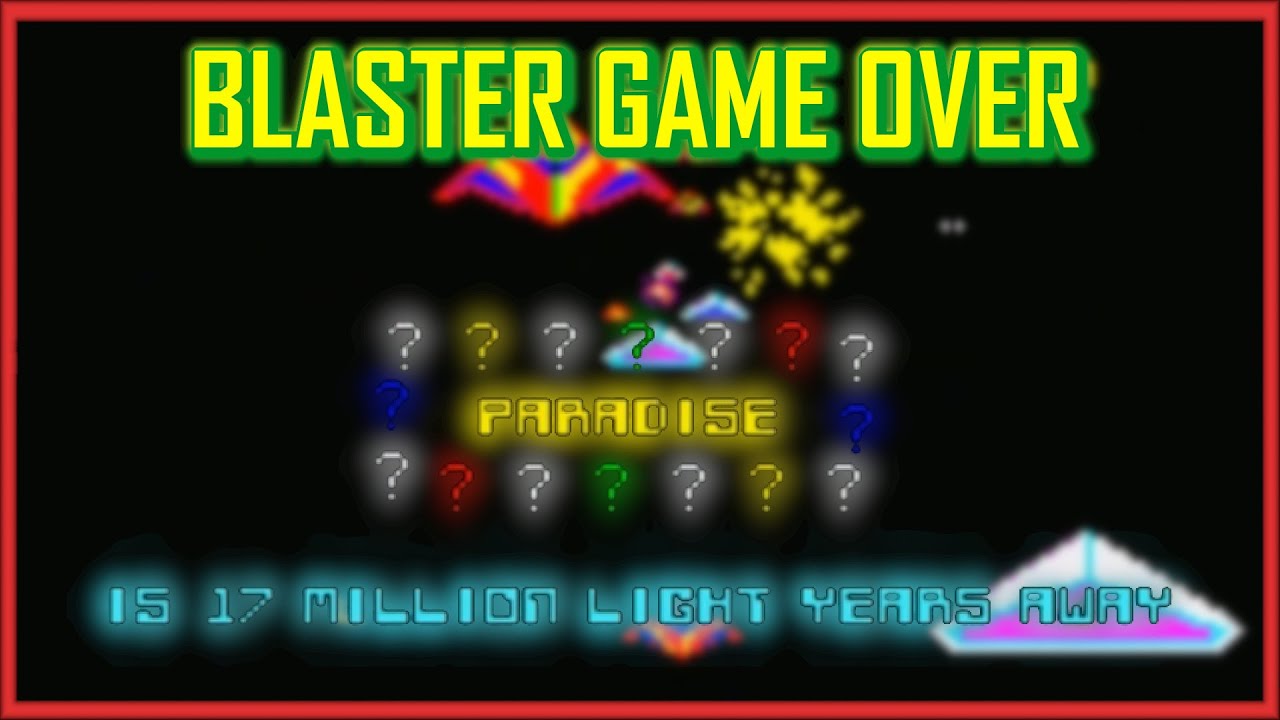 Blaster Game Over Screen and High Score Table || Blaster (Arcade/MAME)