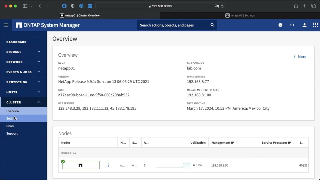 NetApp SnapMirror Initial Setup Configuration