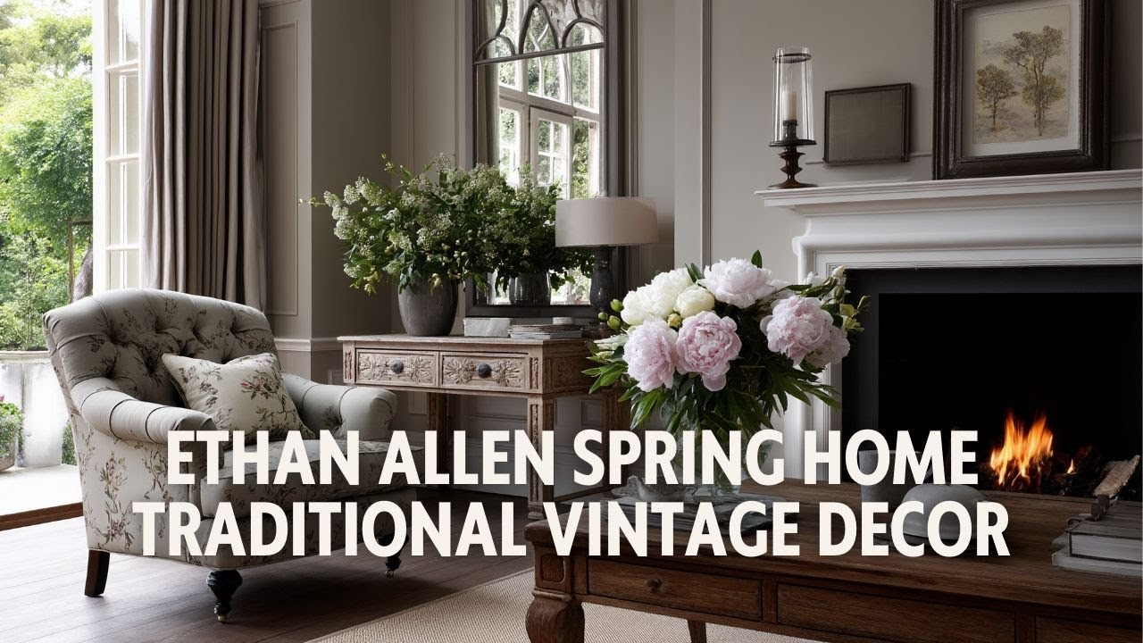 Ethan Allen Spring Home Tour Traditional Vintage Decor & Natural