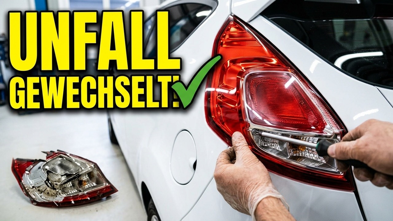 Ford fiesta Unfall Reparatur Rücklicht wechseln/ back light change repair open