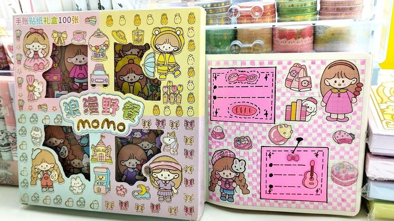 💖 [ASMR] Aesthetic Journal Decoration Ideas 🌷 Cute Kawaii Stickers #asmr #journal #sticker #kawaii