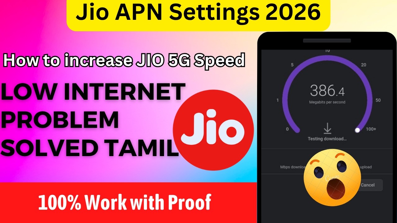 Jio 5G APN Settings 2026 &ndash; Superfast Internet & Network Fix! 😲 | Jio Net Speed Tamil #jio #apn  #mmr
