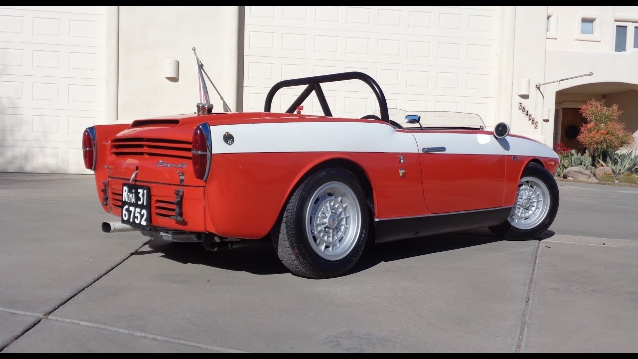 Fiat Abarth Allemano 750 GT z 1960 roku w kolorze czerwonym i dźwięk silnika w moim samochodzie &ndash;...