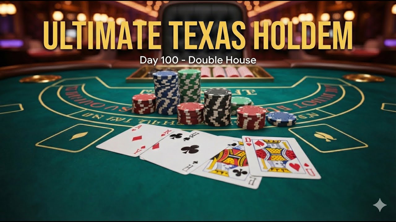 Невероятный двойной фулл-хаус на 100-й день Ultimate Texas Holdem?