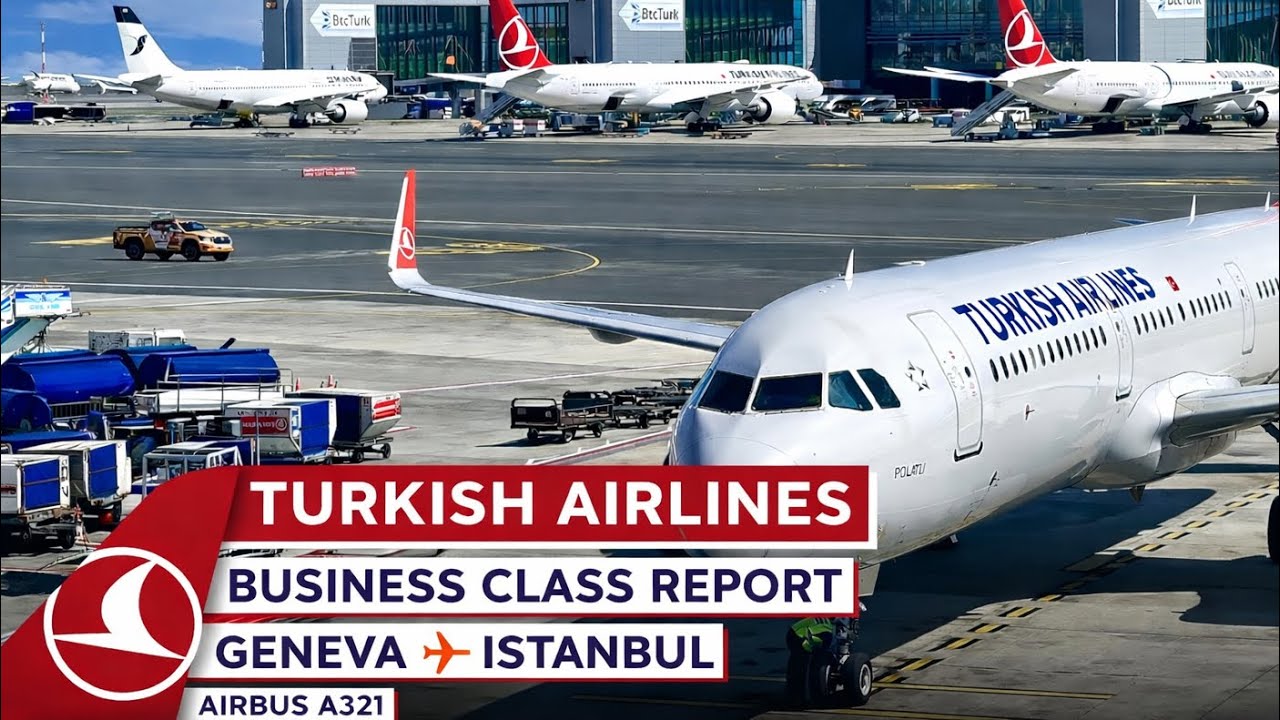 Turkish Airlines Business Class A321 Review | Geneva to Istanbul | Old Seat,Great Service? SUBTITLES