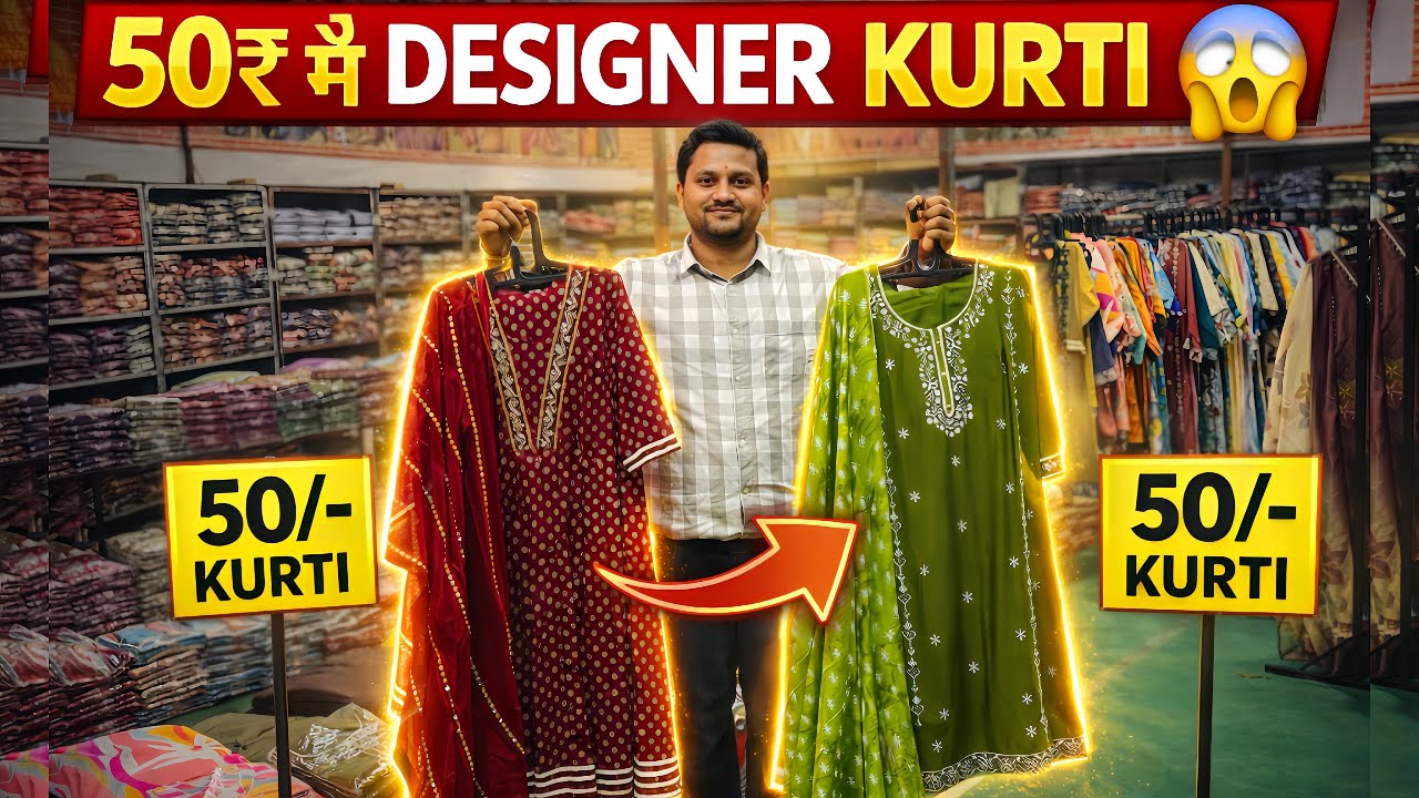 ₹50 Kurti 😱 Surat Wholesale Market | Cheapest Kurti Collection