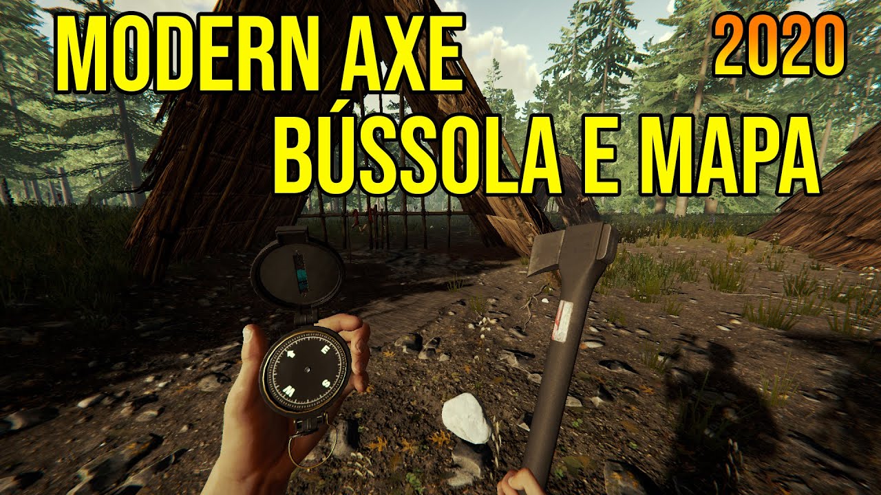 MODERN AXE, BÚSSOLA E MAPA | The Forest (2020)