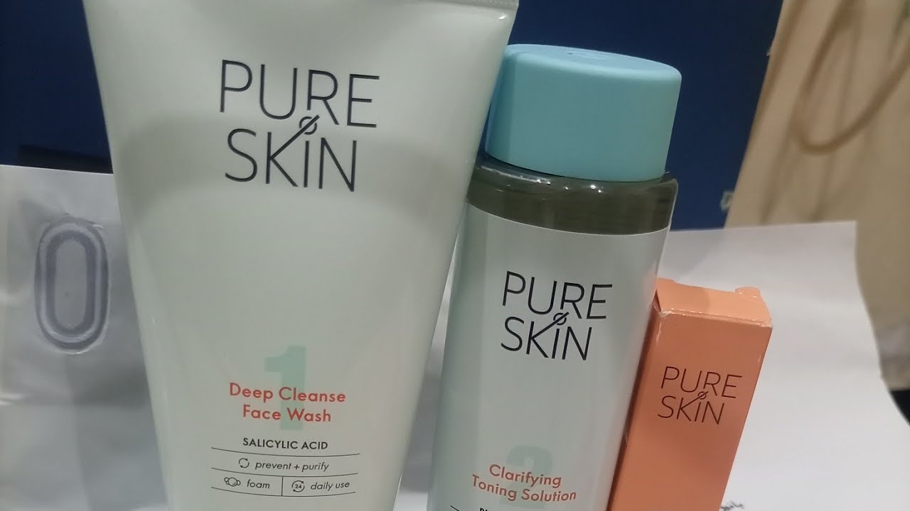 pure skin oriflame set for oily and acne prone skin 👌