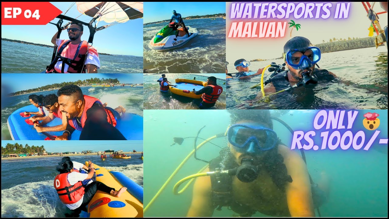 WATERSPORTS IN MALVAN AT Rs.1000😍 | PARASAILING AND SCUBA DIVING 🌊🏊🏻🏝️
