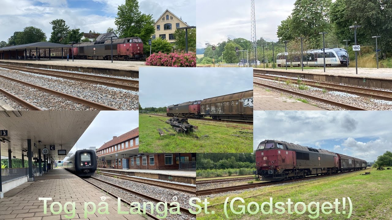 Tog på Langå St. | Trains at Langaa St. (MZ 1452 med Gods til Aalborg + MZ Tyfon!!!)