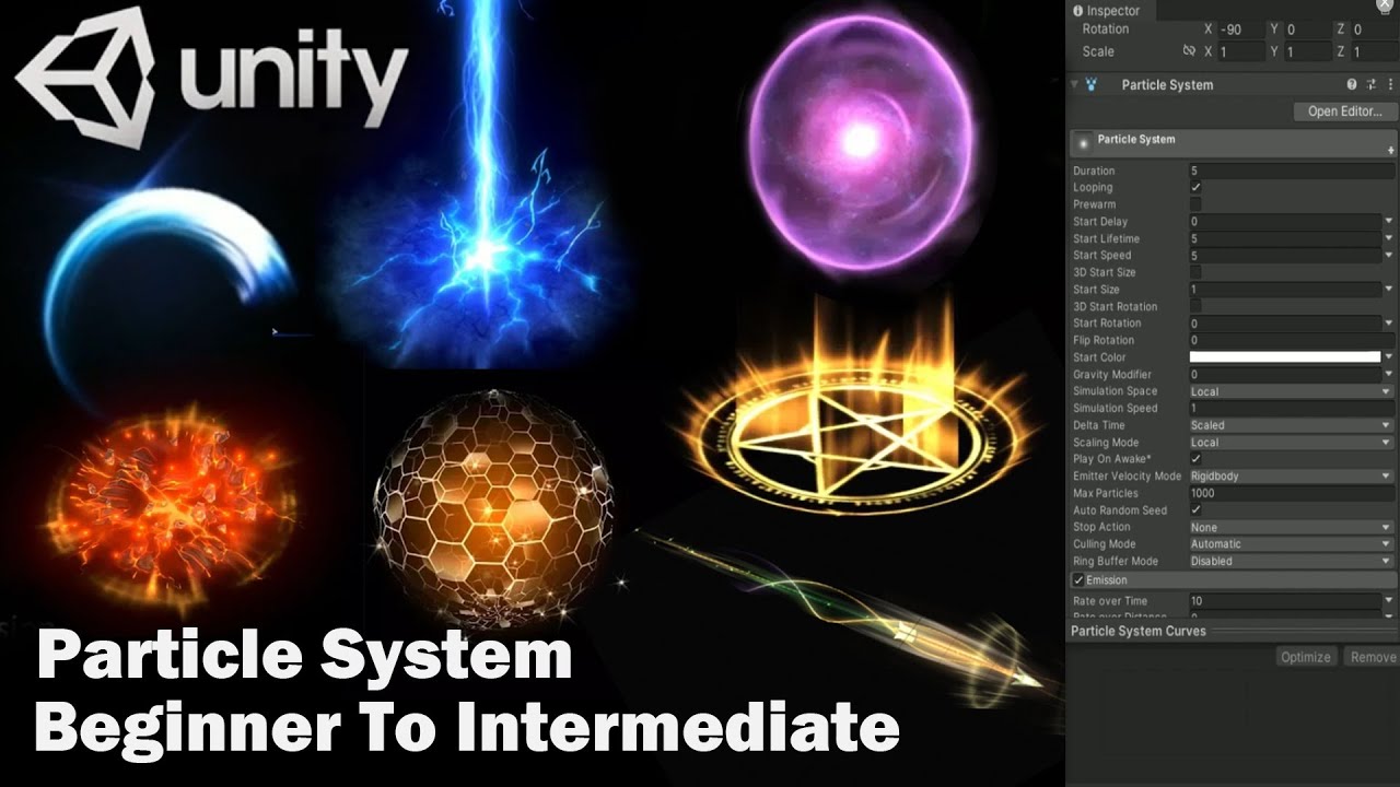 Unity Particle System：Beginner To Intermediate (Three preview videos）