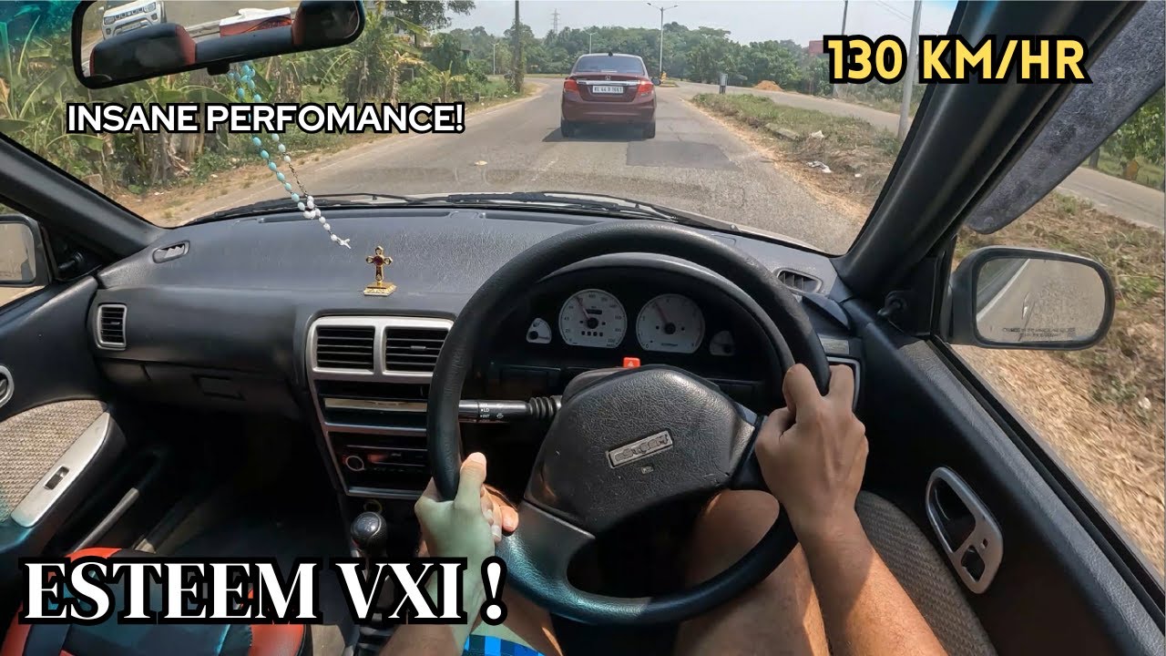 Esteem VXI (2006) stock ! Pushing to safe limits. | Pov fast driving.