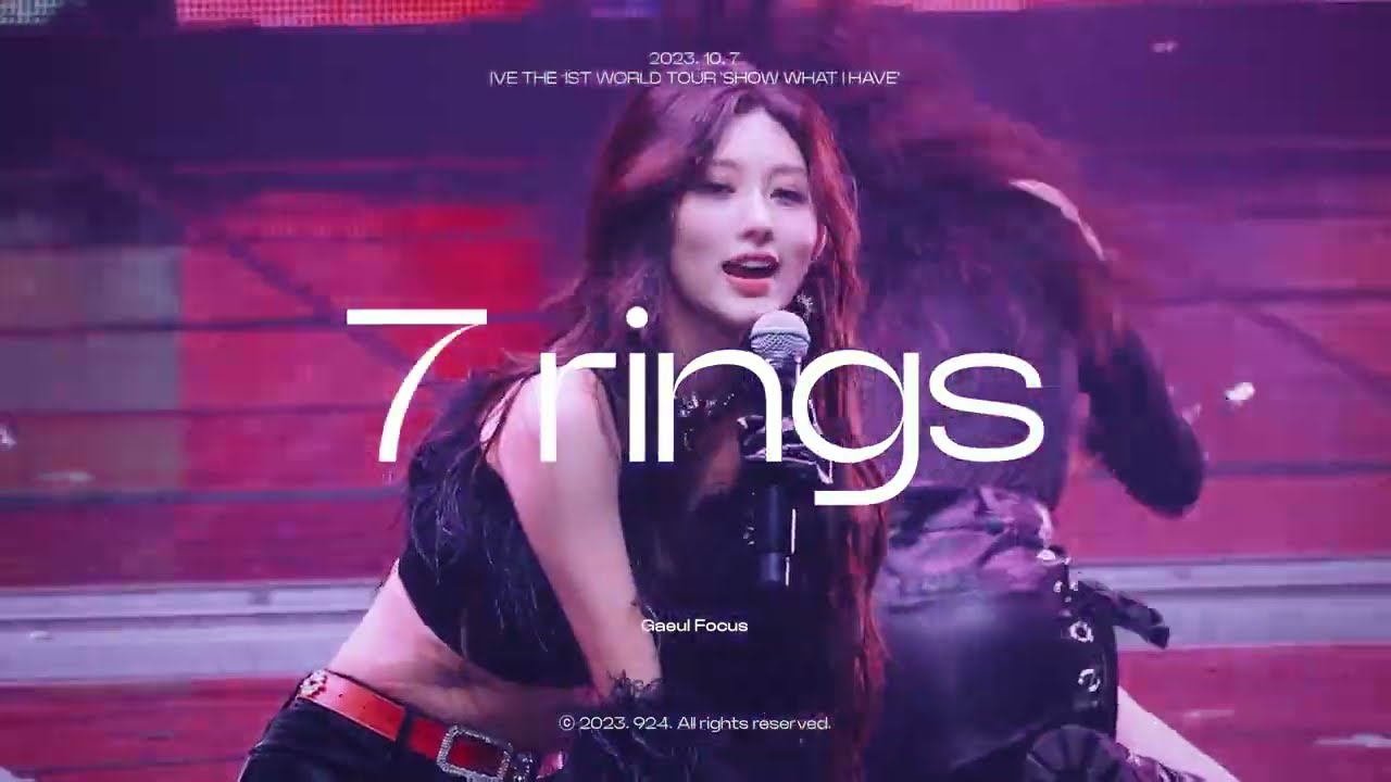 [4K] 231007 IVE THE 1ST WORLD TOUR 'SHOW WHAT I HAVE' - 7 rings 아이브 가을 직캠 ( IVE Gaeul focus )