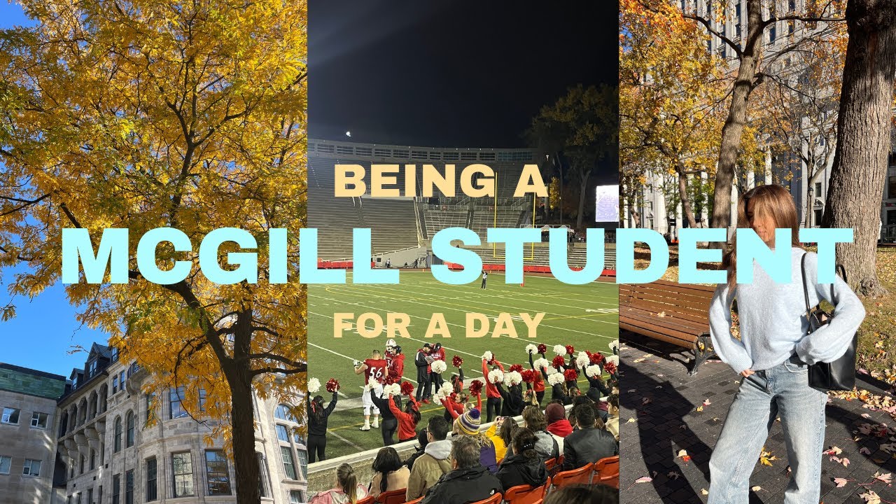 life in college vlog! study vlog, being a McGill student for a day, study, cafe, and football game!