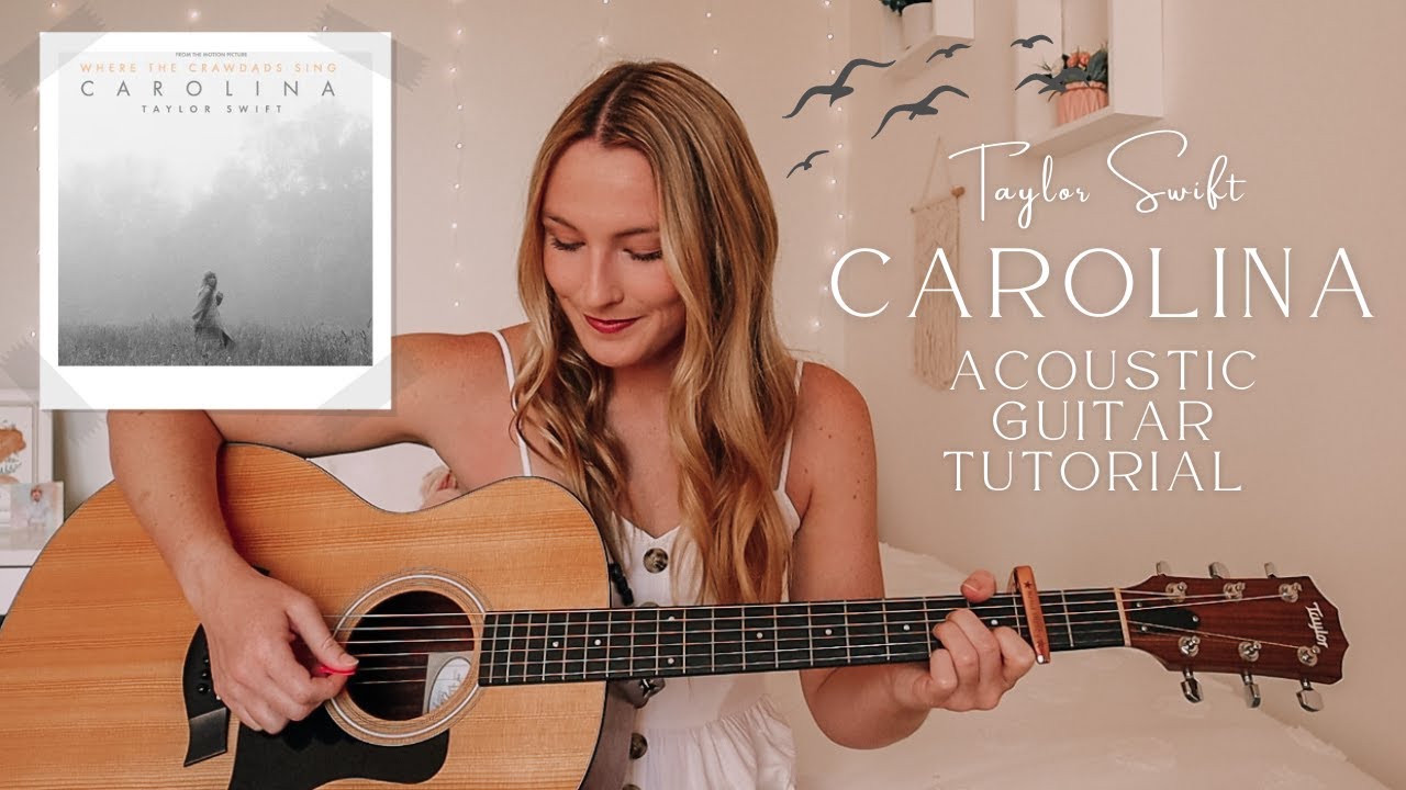 Taylor Swift Carolina Guitar Tutorial EASY CHORDS - Where the Crawdads Sing // Nena Shelby