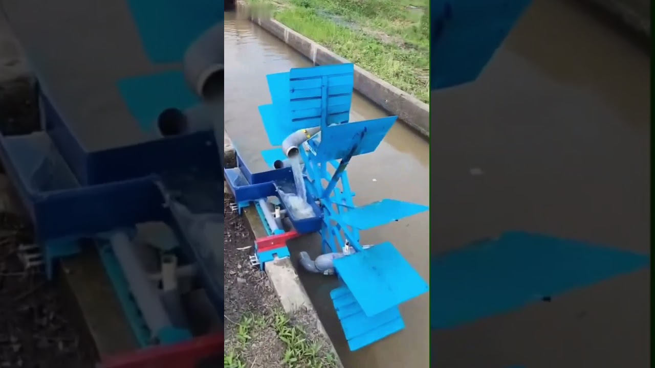 Water mill pump #watermill #pump #pumping #water #river #irrigation #irrigators #wheel #field #diy