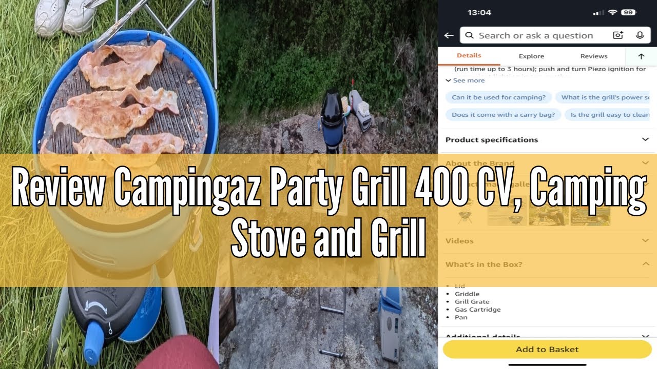Review Campingaz Party Grill 400 CV, Camping Stove and Grill, All-in-One Portable Camping BBQ, with