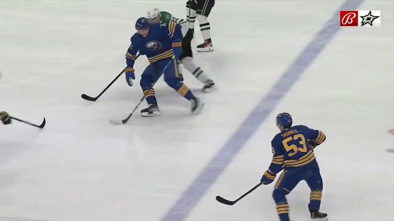 Tyler Seguin gets a gift off Mark Pysyk's back to tie the game