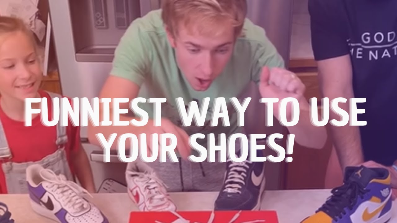 One shoe has a special golden prize inside!🥾👟