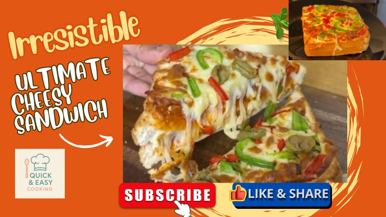 Super Easy Cheesy Pizza Sandwich | Quick Snack in 5 Minutes 