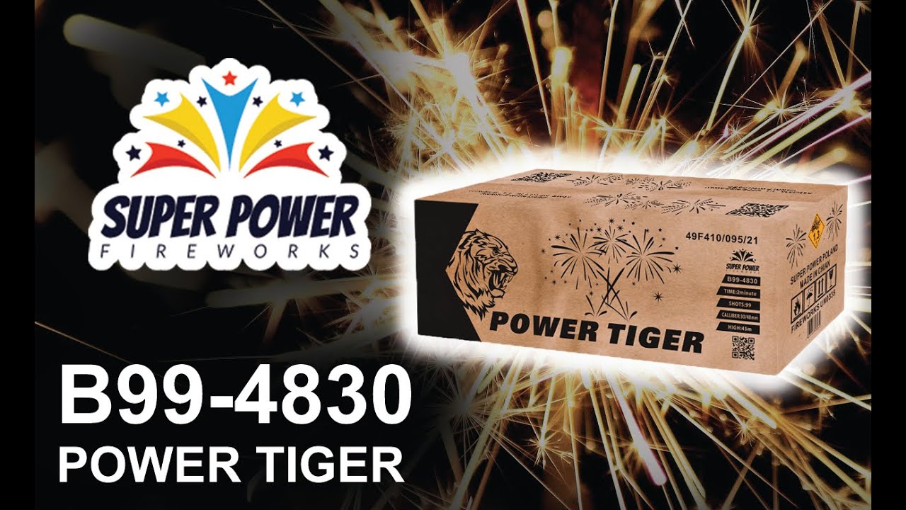 Wyrzutnia B99-4830 - POWER TIGER - Fajerwerki - SUPER POWER