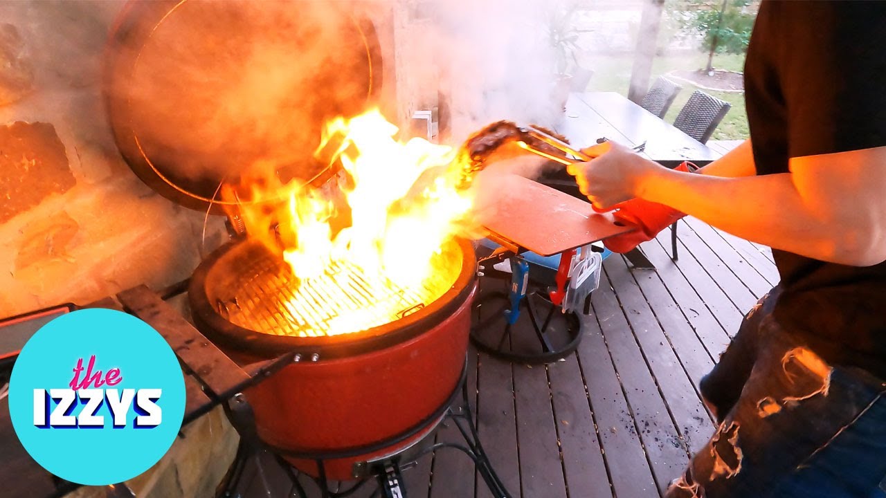 NINJA WARRIOR BACKYARD COURSE! And I accidentally start a fire.
