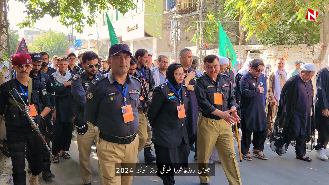 جلوس روزعاشوراعلمدارروڑ -قائد آباد تھانہ روڑ-طوغی روڑ اورمیزان چوک کوئٹہ 2024