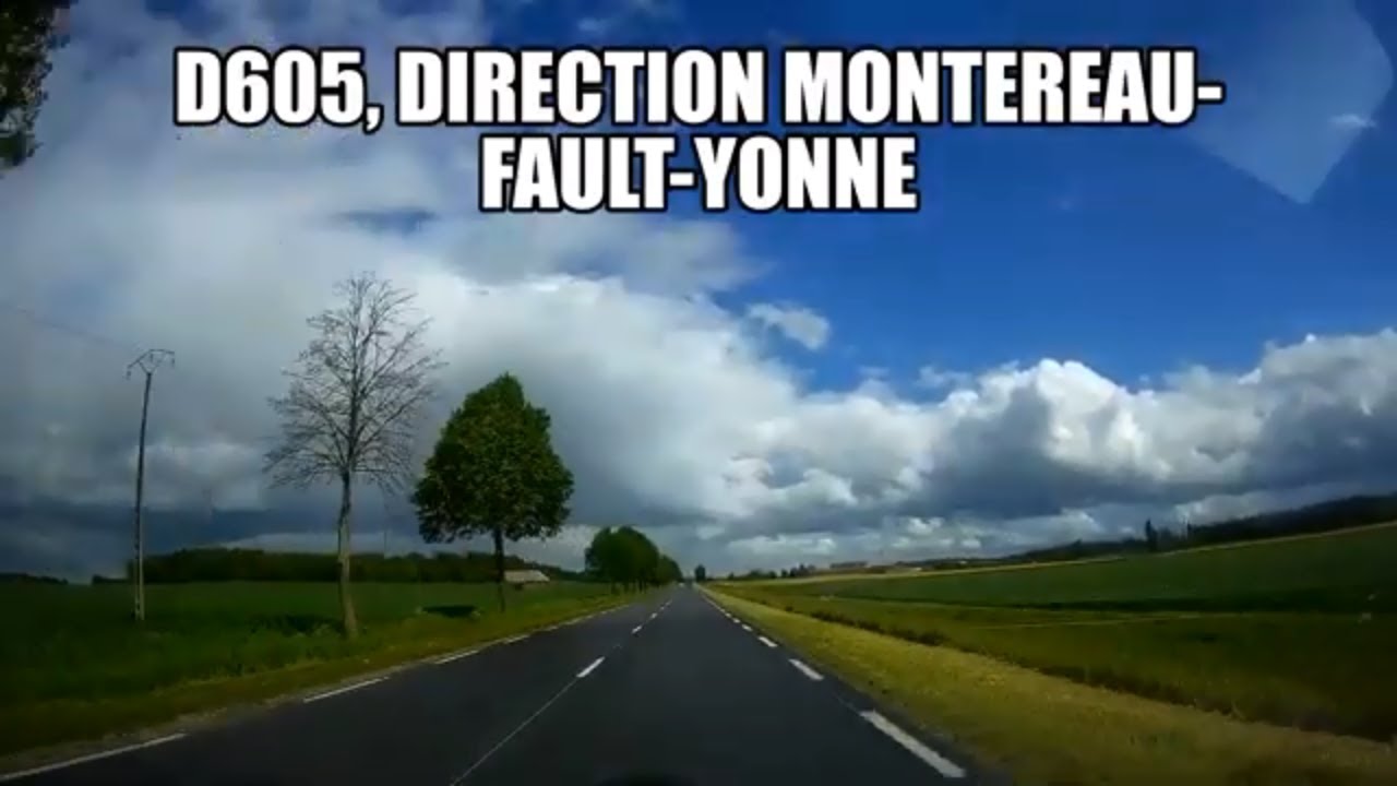 D605, Direction Montereau-Fault-Yonne.mp 4K- Driving- French region