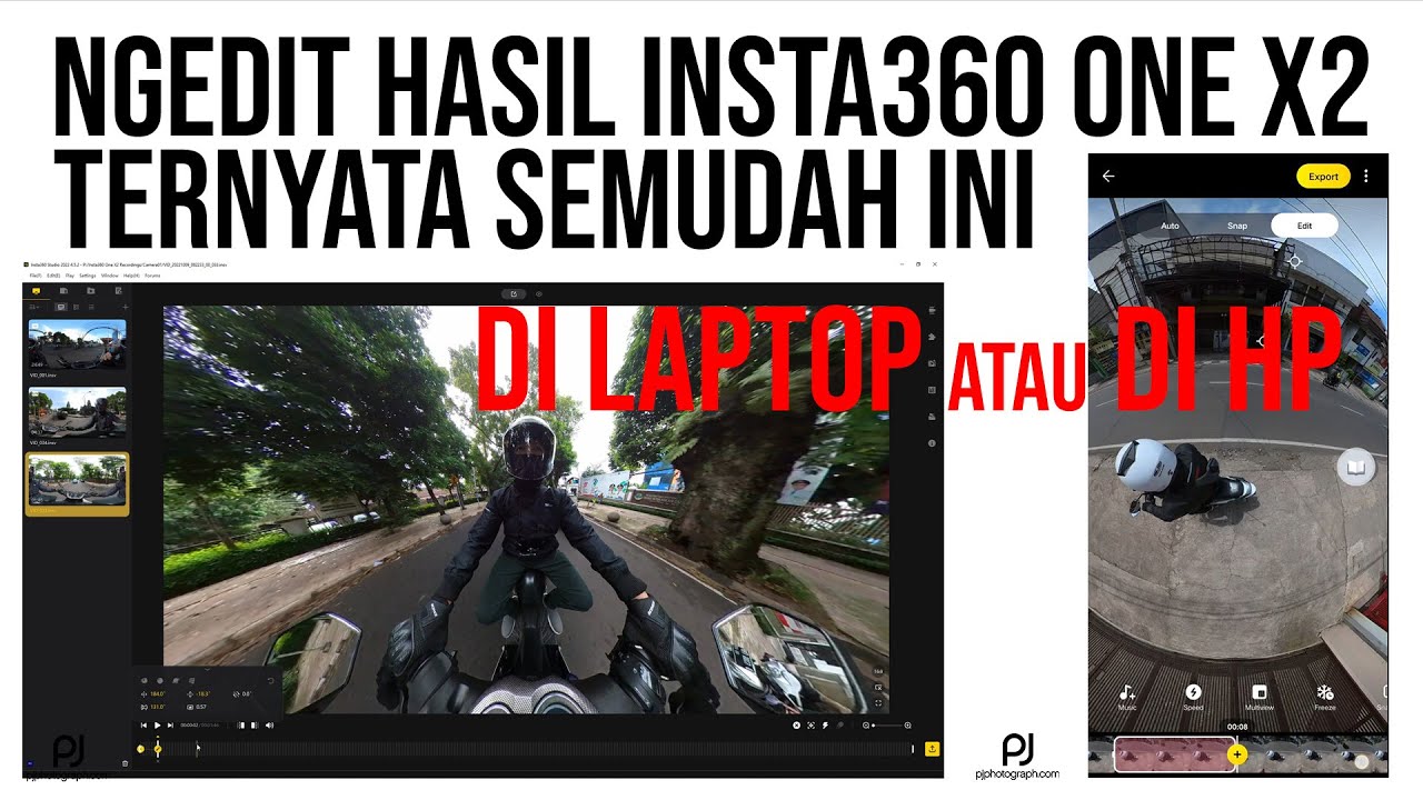 Ngedit hasil Insta360 One X2 ternyata semudah ini, ngedit di hp bisa, ngedit di laptop juga bisa!